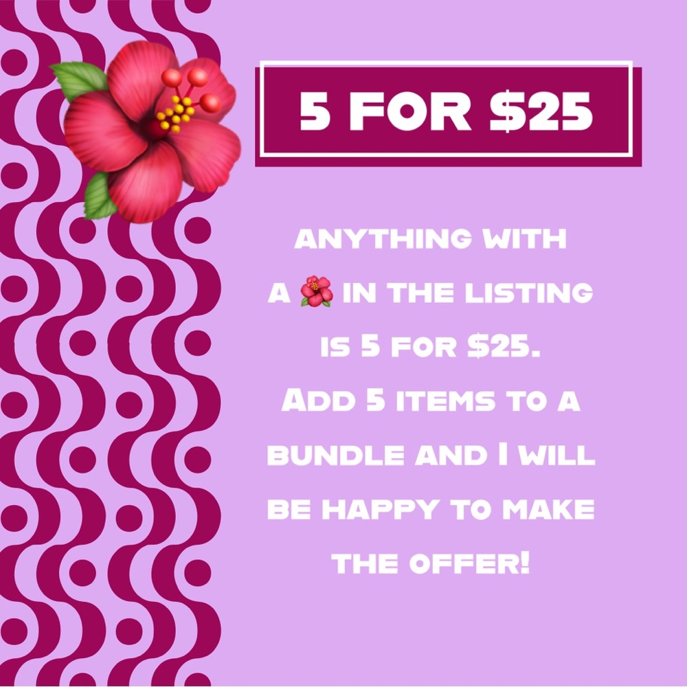 5 for $25!